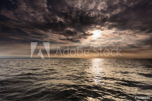 Picture of Beautiful seascape evening sea horizon and sky